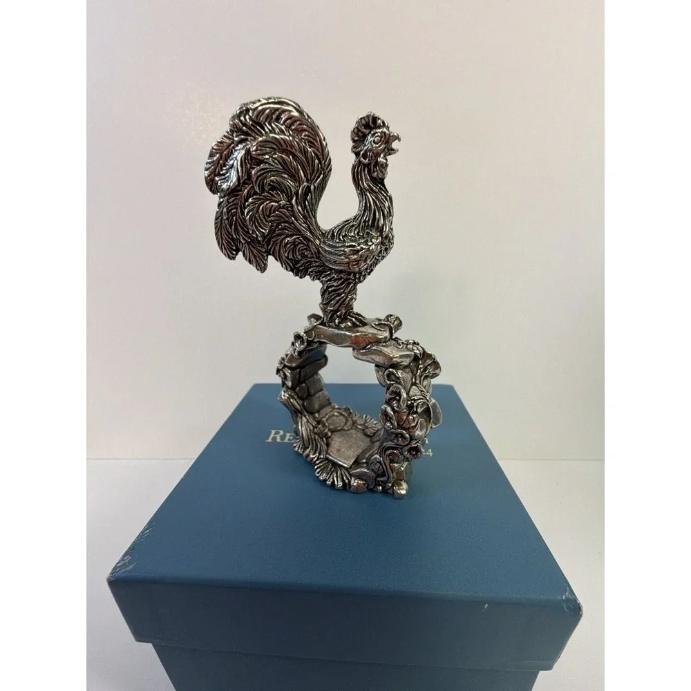 Reed & Barton 1824 Collection Rooster Napkin Ring